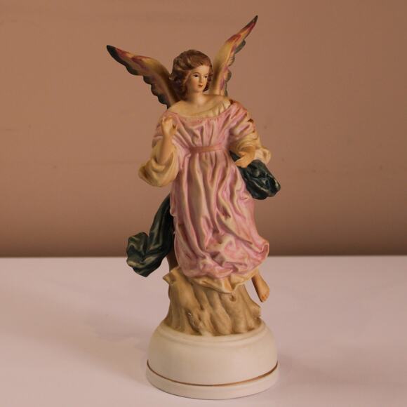 VTG Milano Porcelain ANGEL Music Sculpture "Hark The Herald" by Eda Mann - Picture 2 of 10